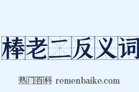 棒老二反义词是什么意思的图片